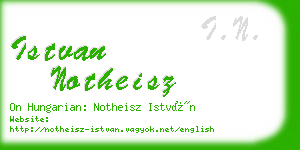 istvan notheisz business card